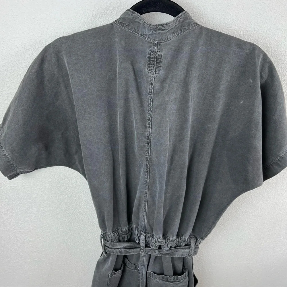 NSF Polly Zip Dress Cotton Pigment Black Denim Casual Women’s Streetwear 0 - Picture 8 of 13